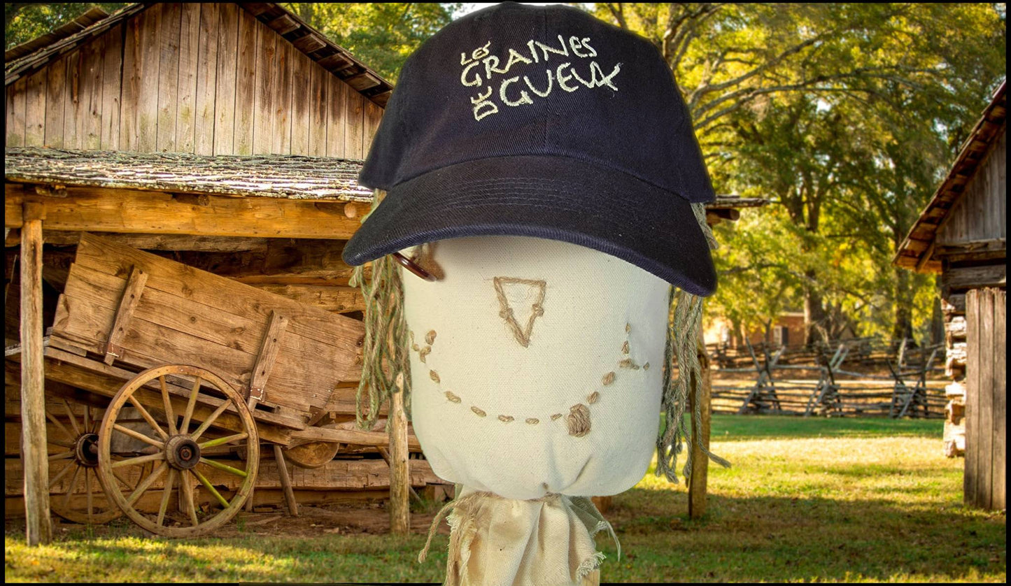 Casquette Les Graines de Gueux bleu et ivoire